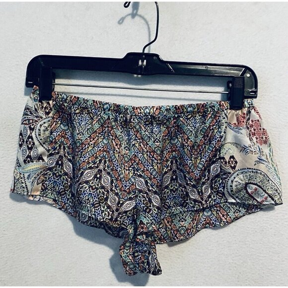 Victoria's Secret Panties Womens Small Patchwork Floral Silk Satin Cheeky Boho - Picture 1 of 5